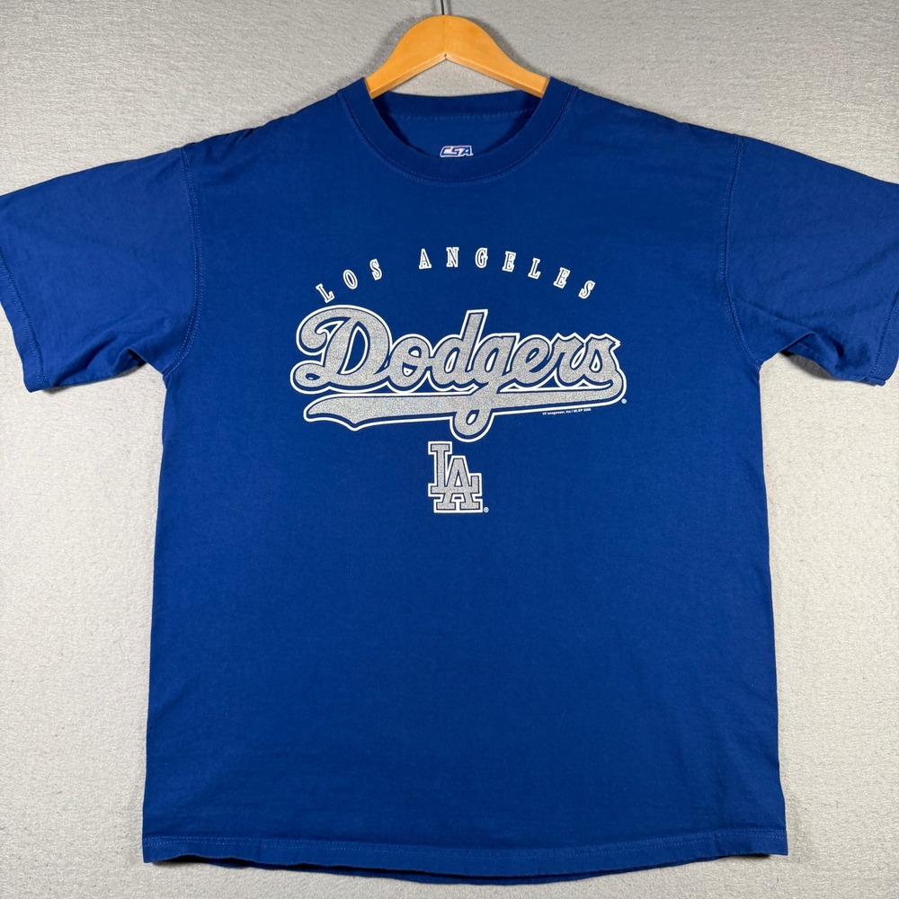 Los Angeles Dodgers MLB Graphic T-Shirt Blue Men Large 2006 Glitter VF Imagewear
